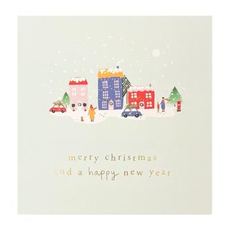 クリスマスカード　ＨＨ２１　街並